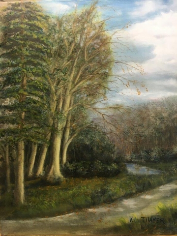 "Milford Upper Charles River Trail," oil on canvas, 16x20": SOLD