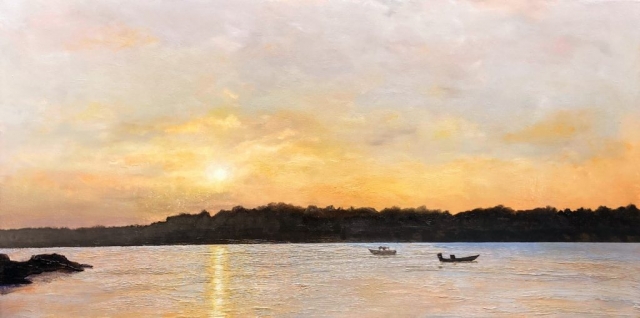 "Warm Morning," oil on board, 16x20": $800