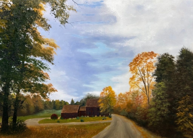 "William Hayward Tavern," oil on board, 18x24": $1,300
