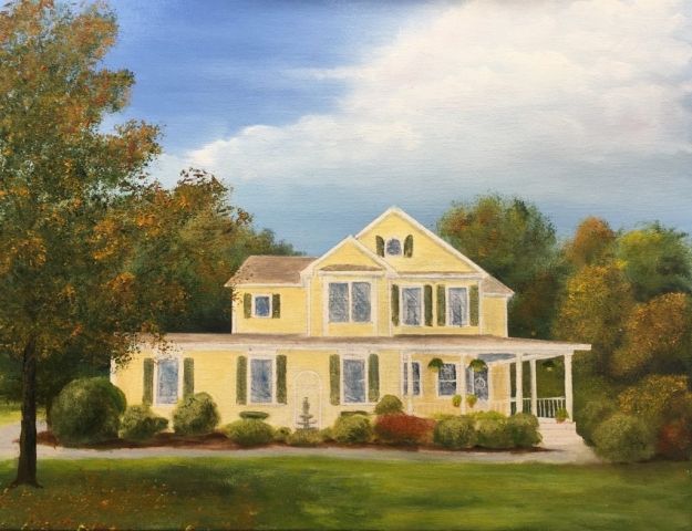 "No Place Like Home," oil on stretched canvas, 16x20": SOLD
