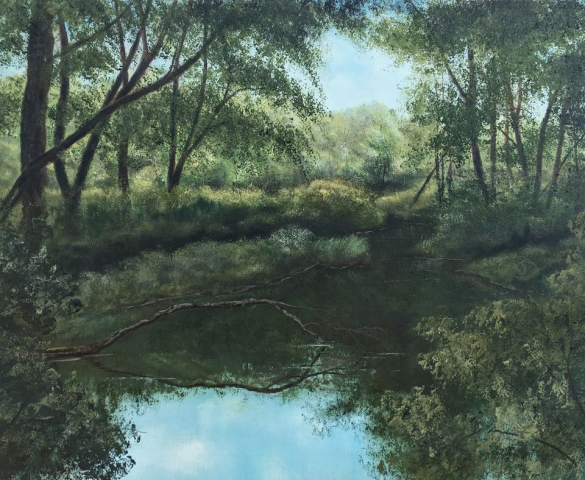 "Chicken Brook," oil on stretched canvas, 16x20": SOLD