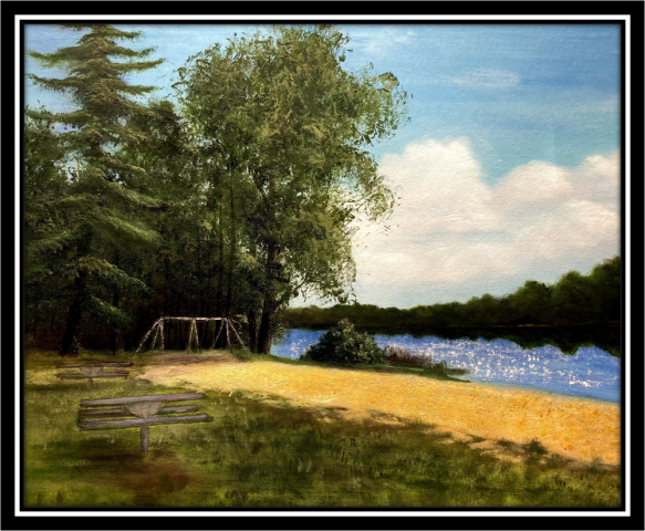 "Arcand Park," oil on stretched canvas, 16x20": SOLD