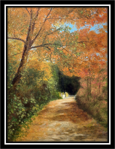 "Autumn Gold," oil on stretched canvas, 20x16": $700