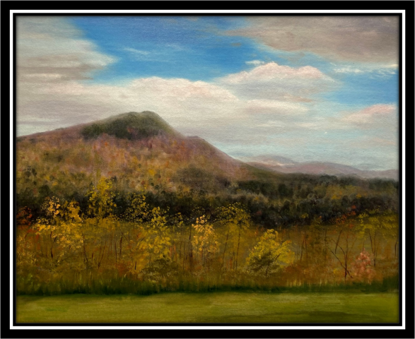 "Falls Hills," oil on stretched canvas, 16x20": $700