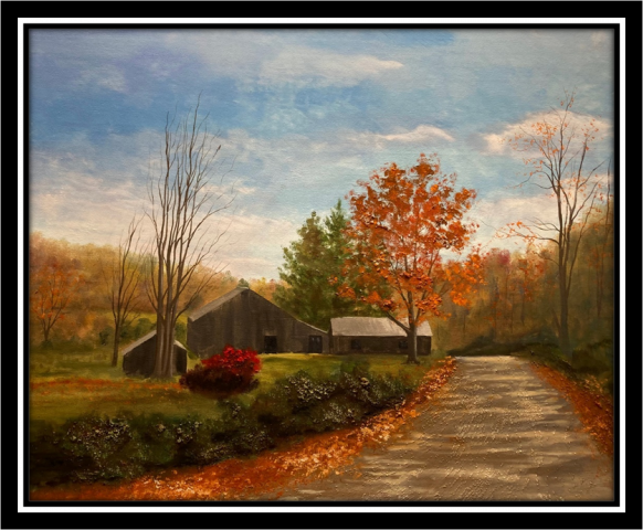 "Country Road," oil on stretched canvas, 16x20": SOLD