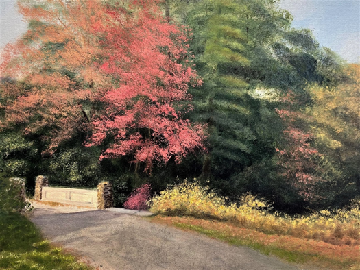 "Choate Park in the Fall," oil on stretched canvas, 16x20": NFS