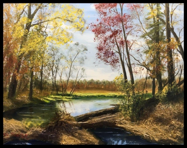 "Old Canal," oil on stretched canvas, 16x20": SOLD